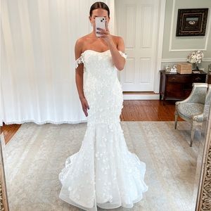 Anne Barge Blue Willow Flutter Wedding Gown